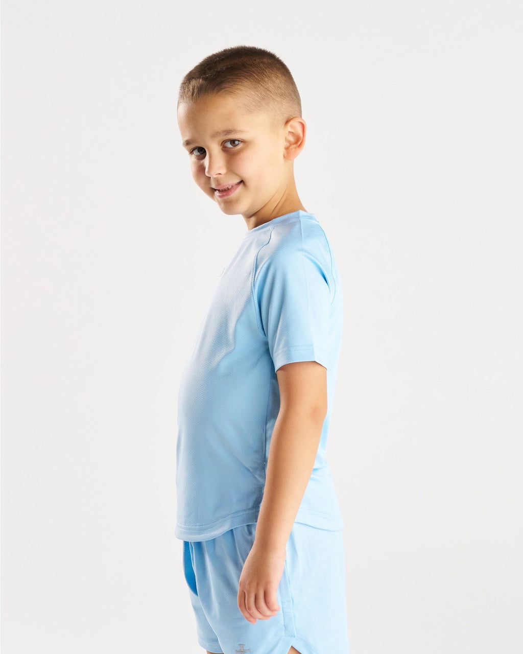 Youth Pro-Tech Tee "Cross" - Sky Blue
